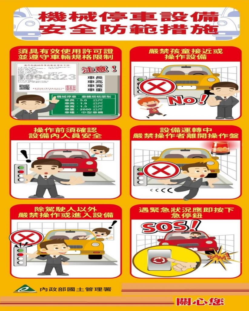 機械停車設備安全須知01-國土局宣導海報